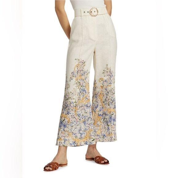 Zimmerman Tama Flared Pants with Floral Pattern - Size 2 - Picture 1 of 8